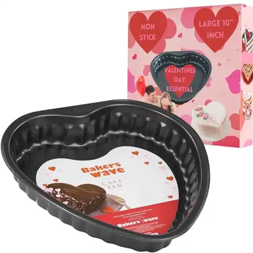 Non-Stick Heart Shaped Cake Pan Baking Pan - Large 10"