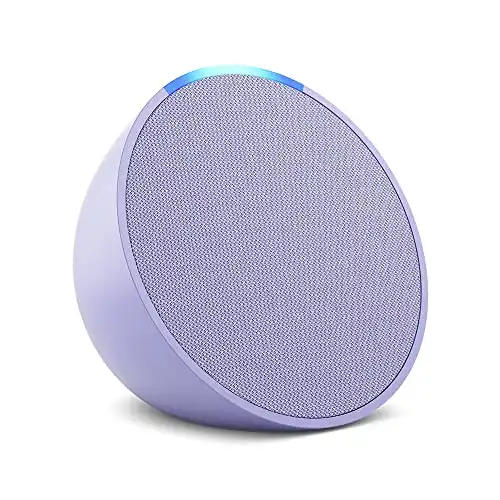 Amazon Echo Pop, Full sound compact smart speaker with Alexa, Lavender Bloom