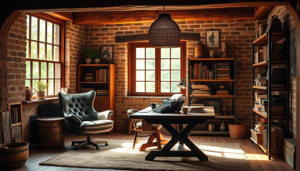 rustic home office