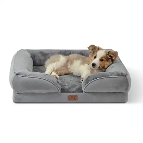Orthopedic Dog Bed for Medium Dogs - Waterproof with Removable Washable Cover 28"x23"...