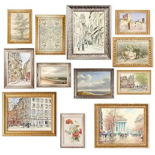 97 Decor Vintage French Country Decor - Antique European Posters Gallery Wall Prints (Unframed)