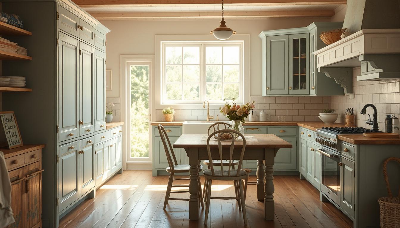 Pastel Shabby Chic Kitchen Color Palettes