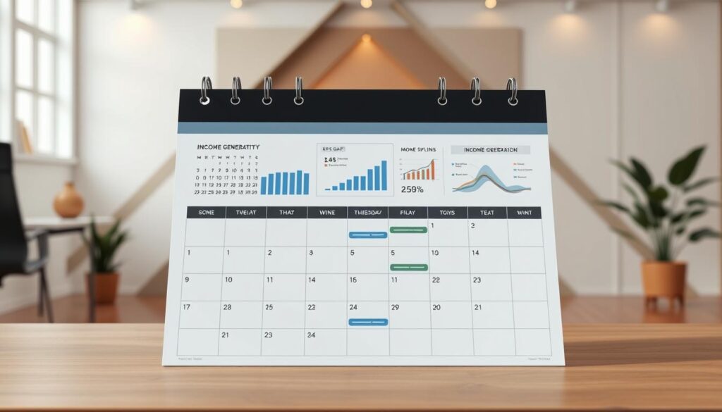 income-first calendar design