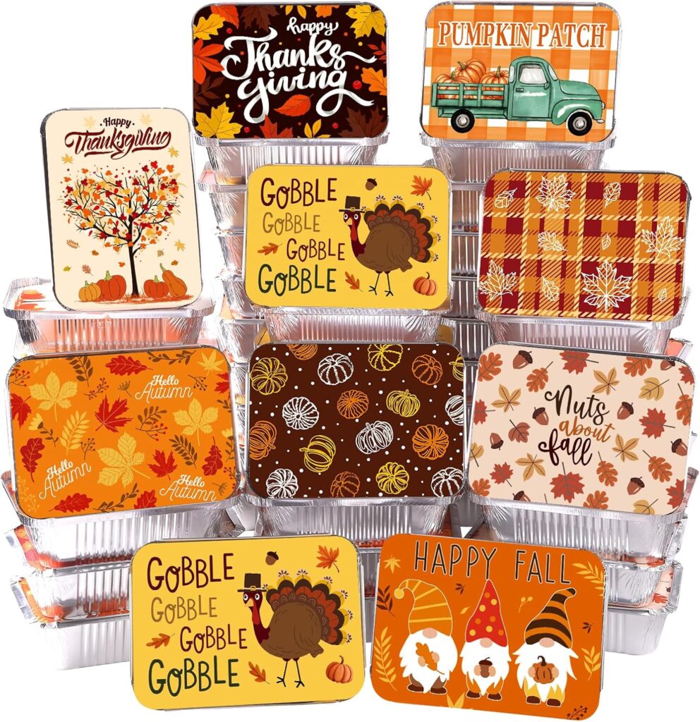 Thanksgiving hosting essentials include fall themed take home boxes