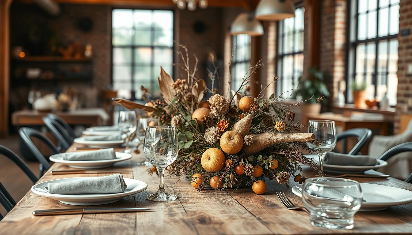 rustic chic thanksgiving table