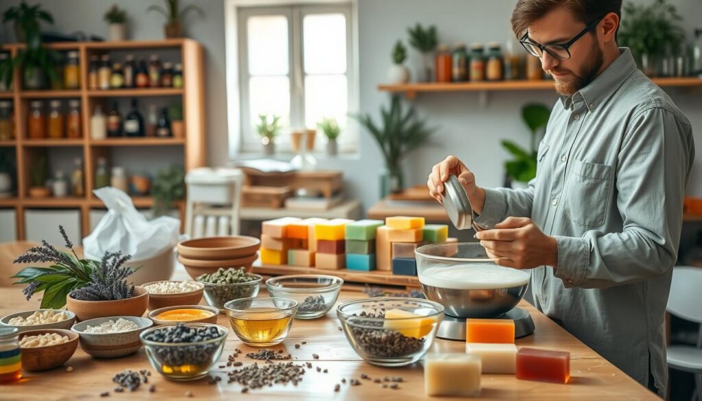 natural soap making process