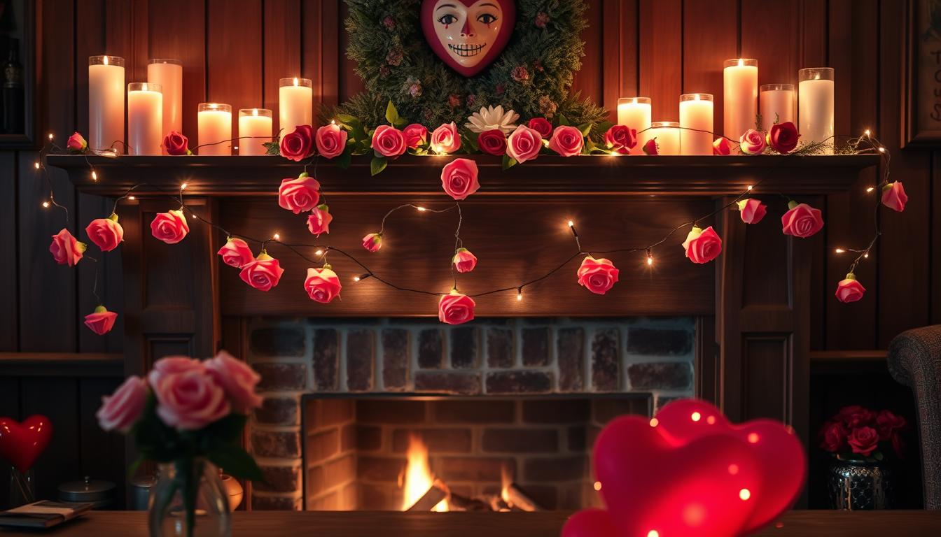 Valentine's Day Mantel Styling